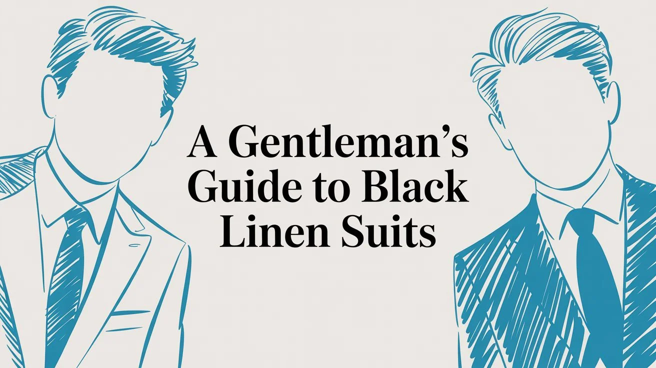 black-linen-suits-suit-illustration.jpg Black linen suits suit illustration