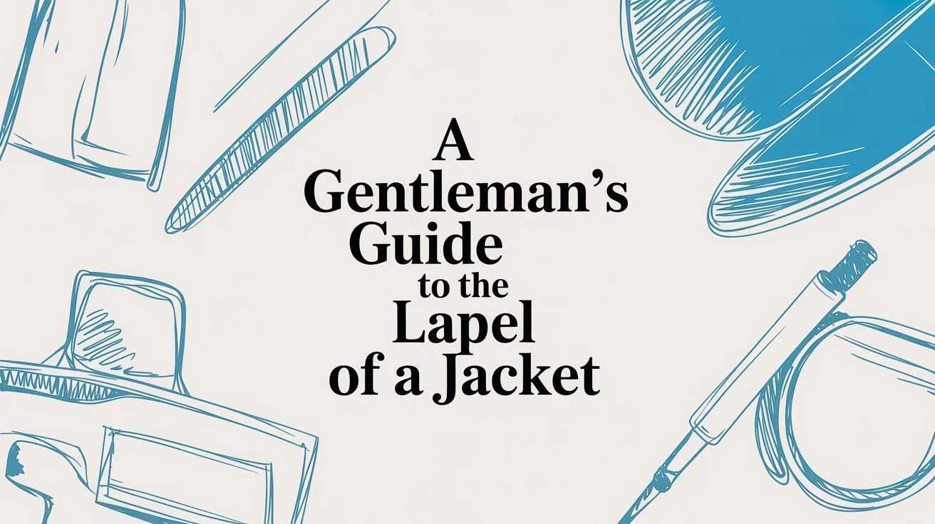 Lapel of a jacket gentlemans style