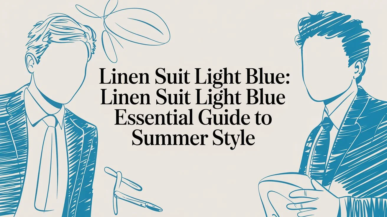 Linen suit light blue suit illustration