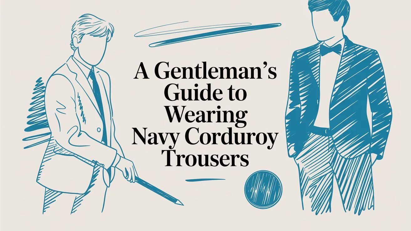 Navy corduroy trousers fashion guide