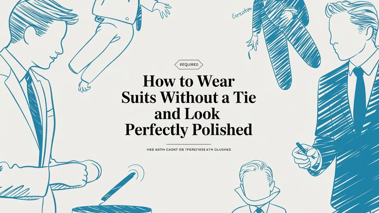 Suits without a tie suit illustration