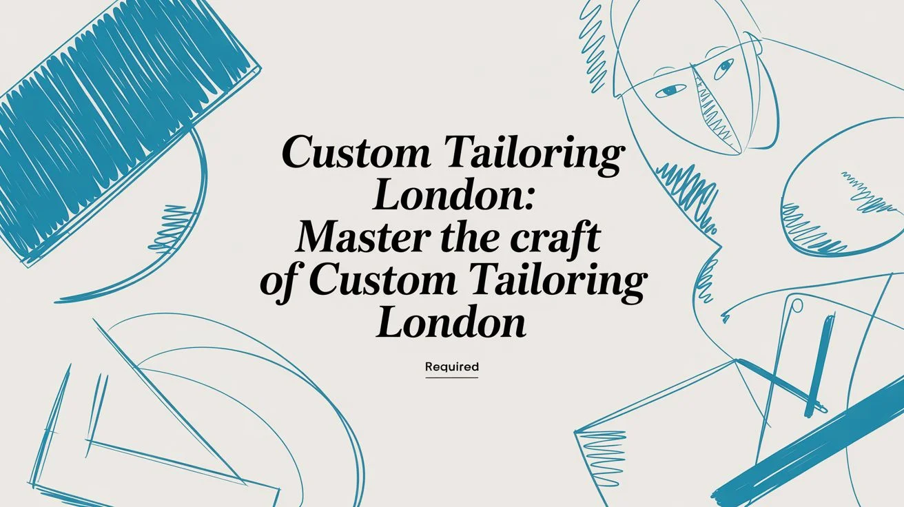 Custom tailoring london promotional graphic