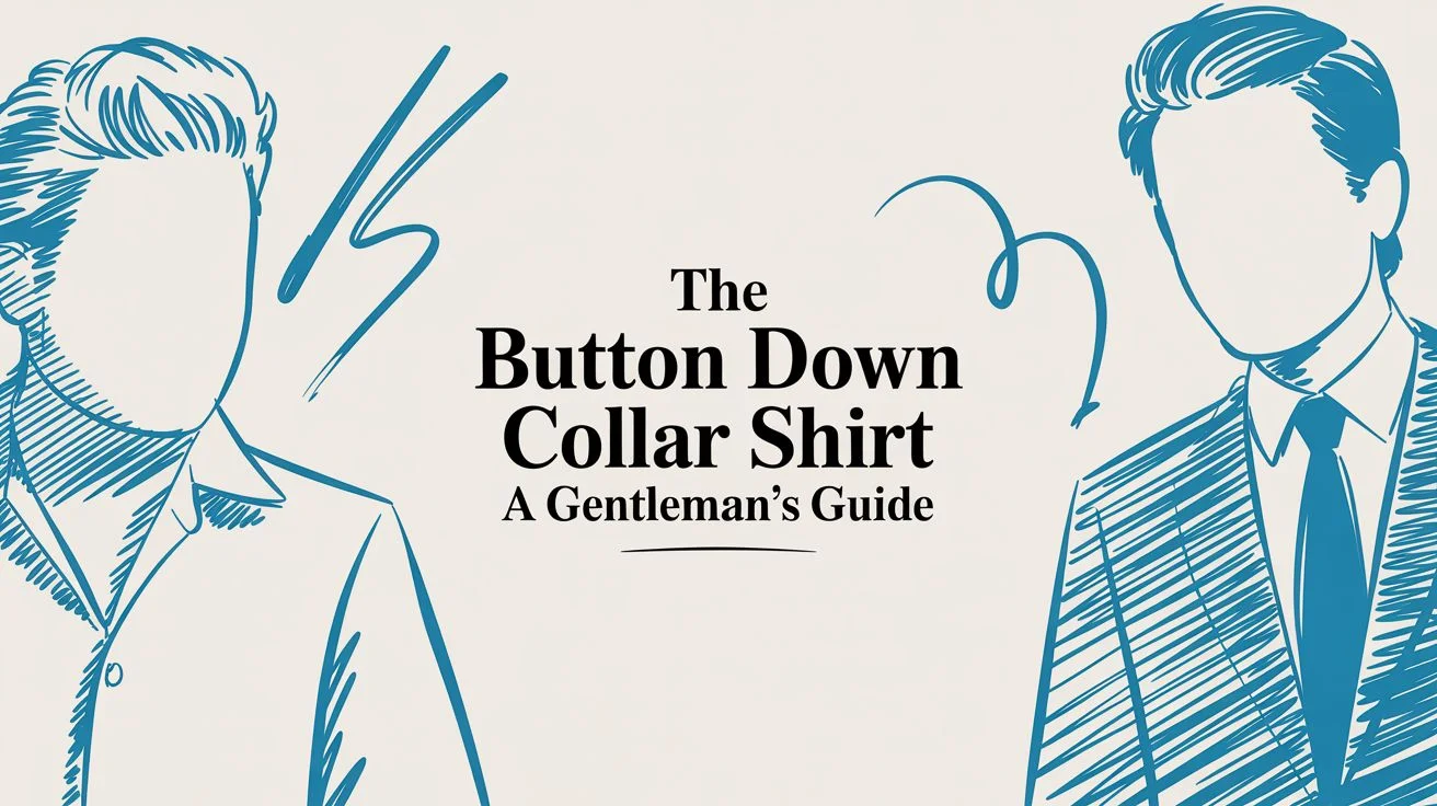 Button down collar shirt gentleman style