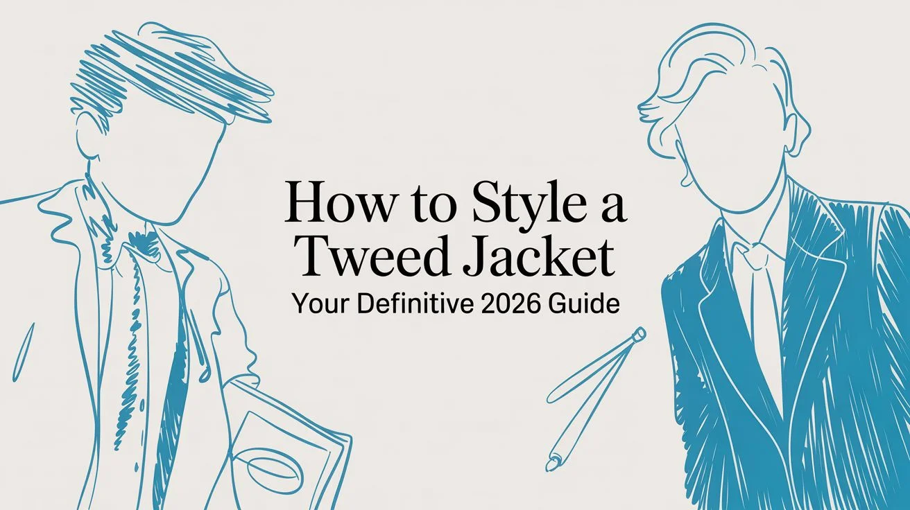 How to style a tweed jacket fashion illustration