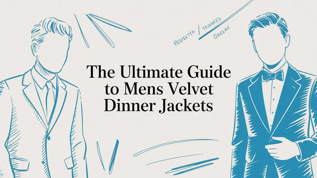 Mens velvet dinner jackets illustration