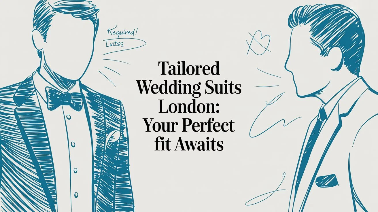 Tailored wedding suits london suits illustration