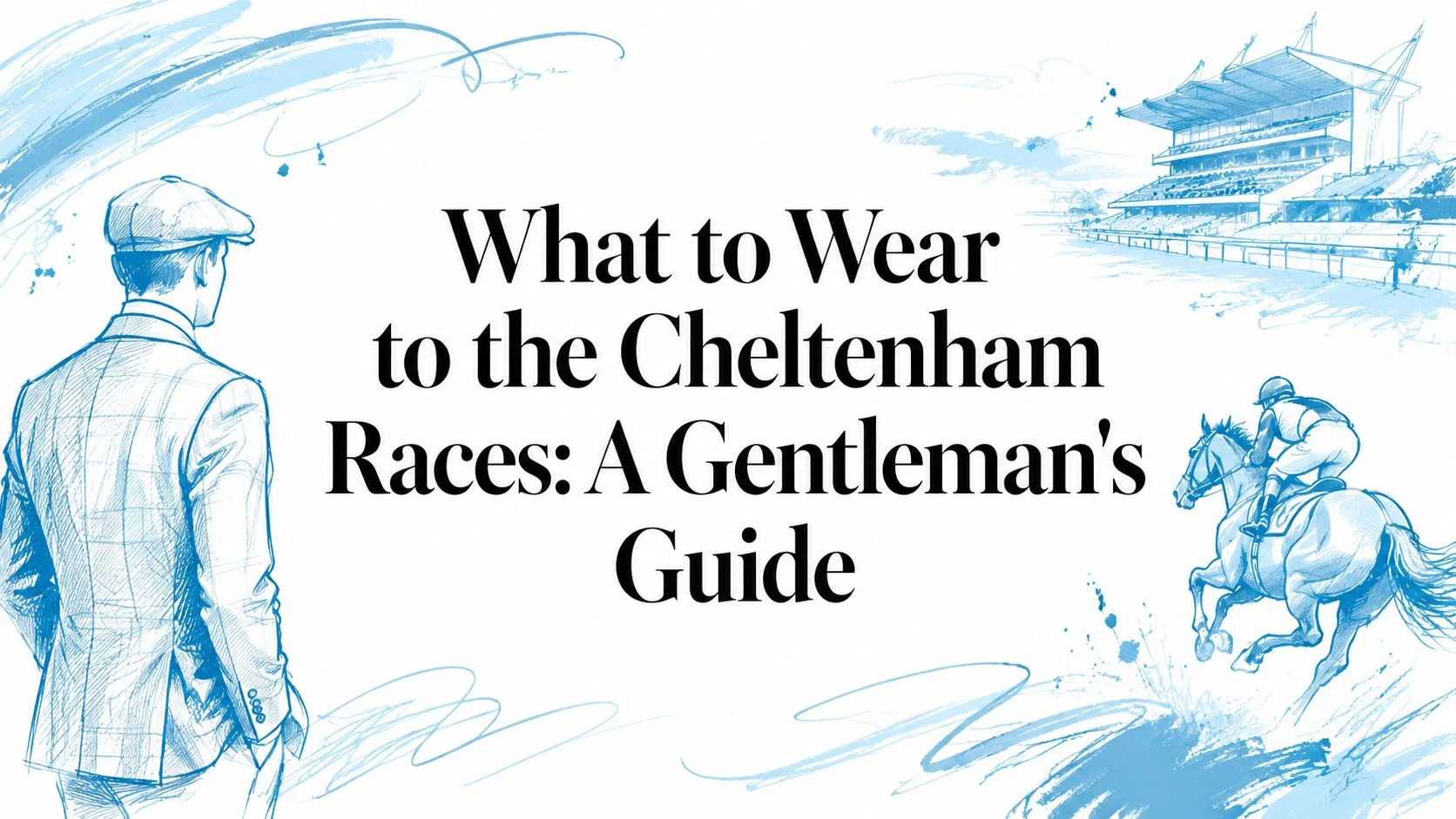 What to wear to the cheltenham races racetrack illustration