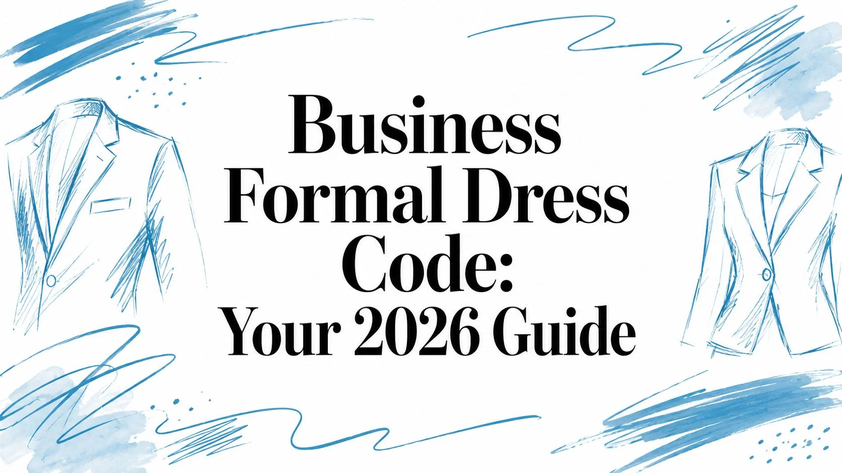 Business formal dress code suit sketches