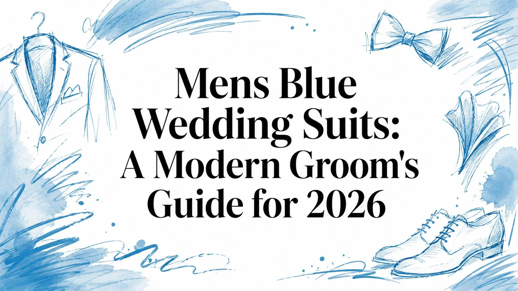 Mens blue wedding suits groom fashion