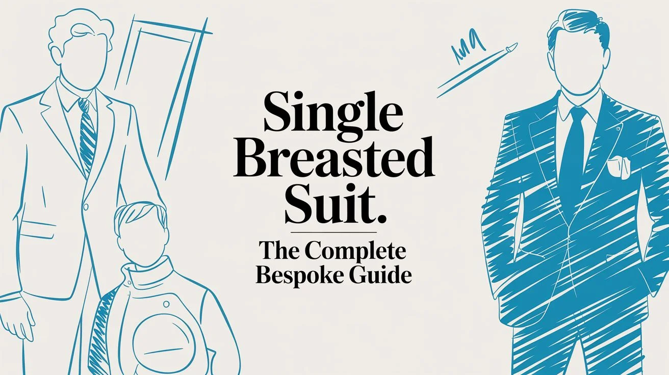 Single breasted suit fashion illustration