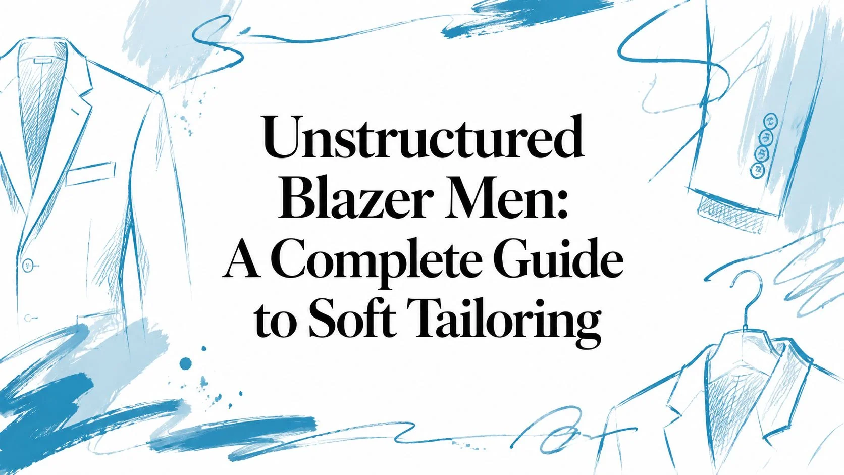 Unstructured blazer men blazer illustration