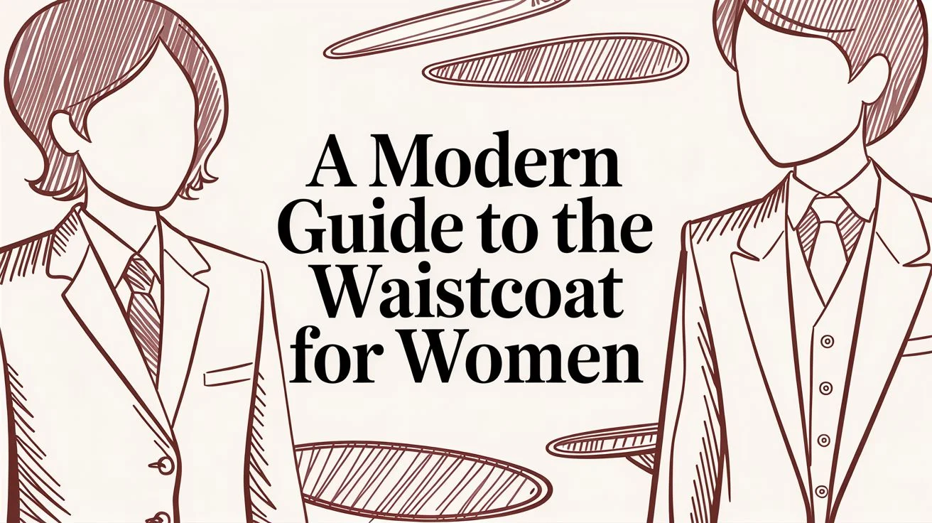 Waistcoat for women illustration